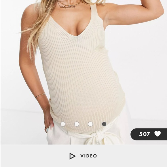 Ribbed maternity tank top - Picture 2 of 6